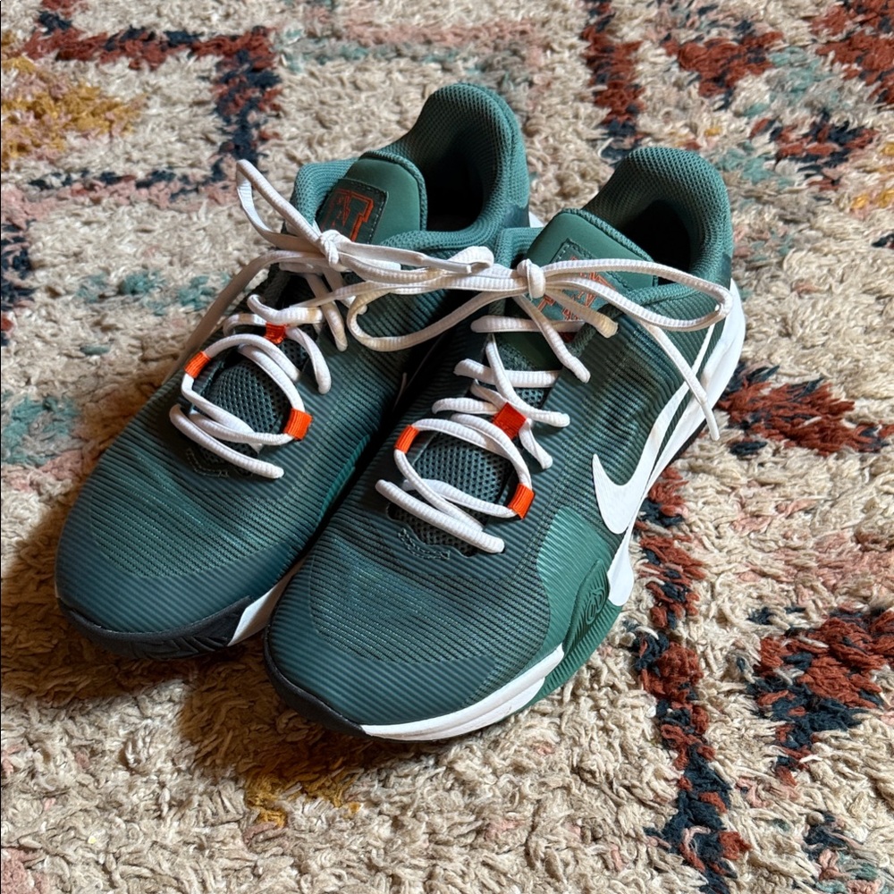 Nike Green and White Athletic Shoes